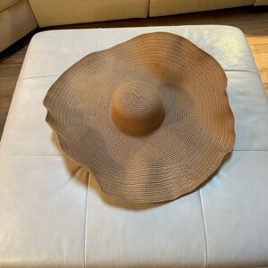 Elegant Tan Wide Brim Hat